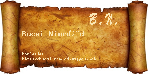 Bucsi Nimród névjegykártya